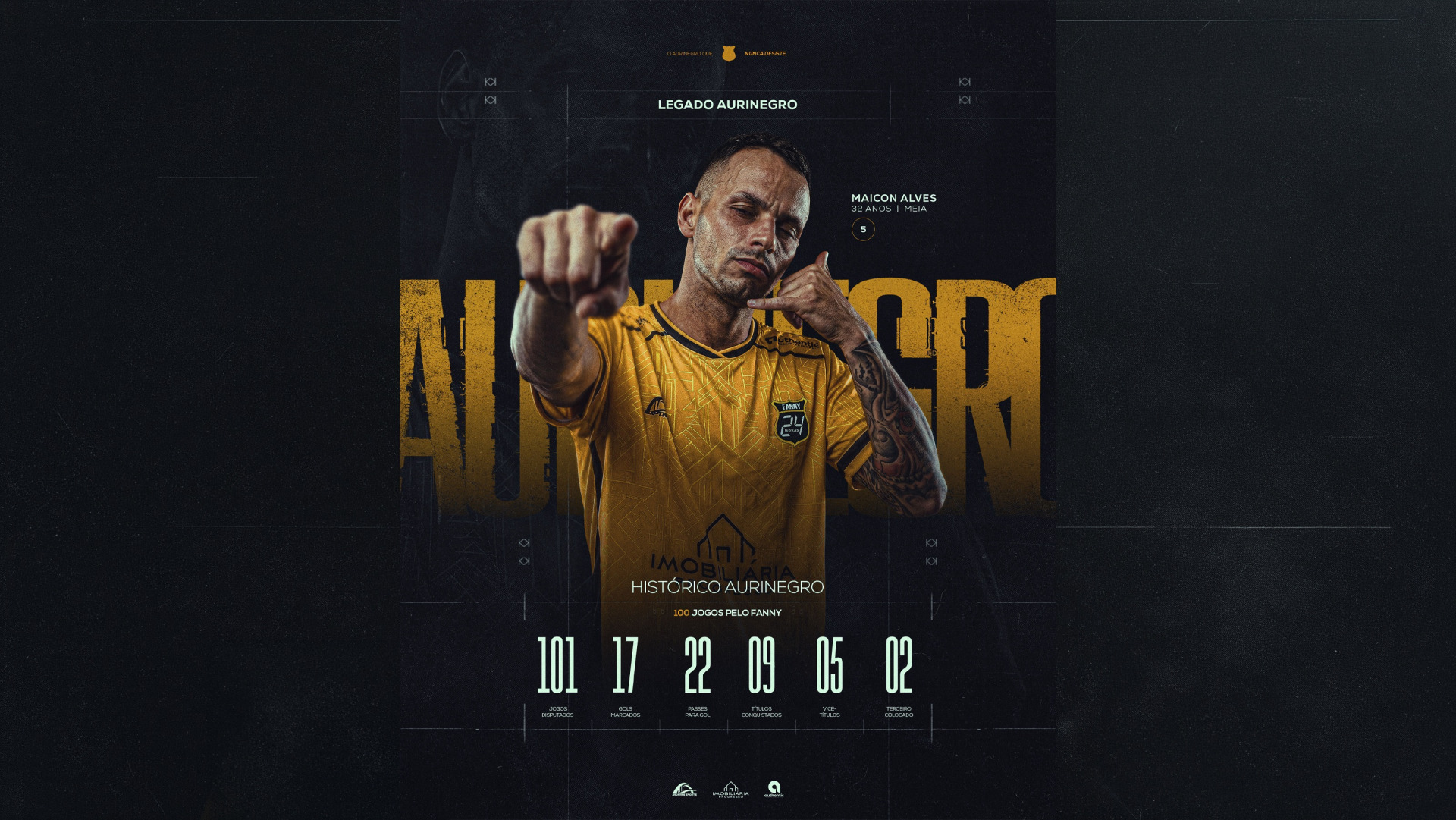 Maicon ultrapassa 100 jogos com a camisa do Fanny 24 Horas