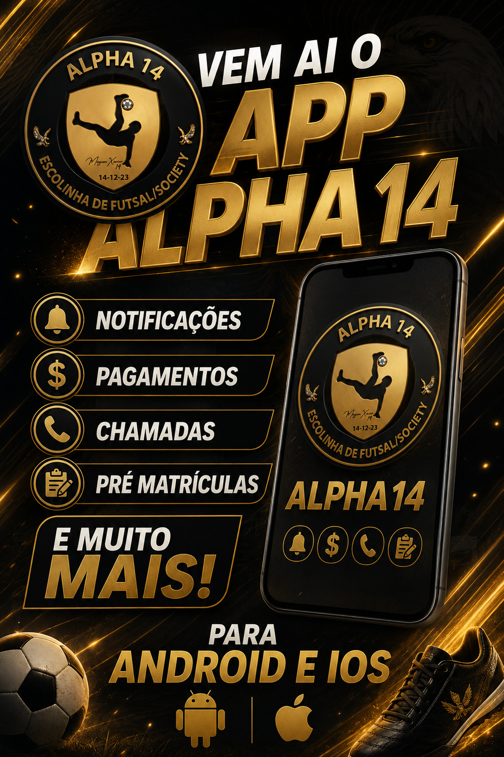 EM BREVE APP ALPHA14 - PARA ANDROID E IOS