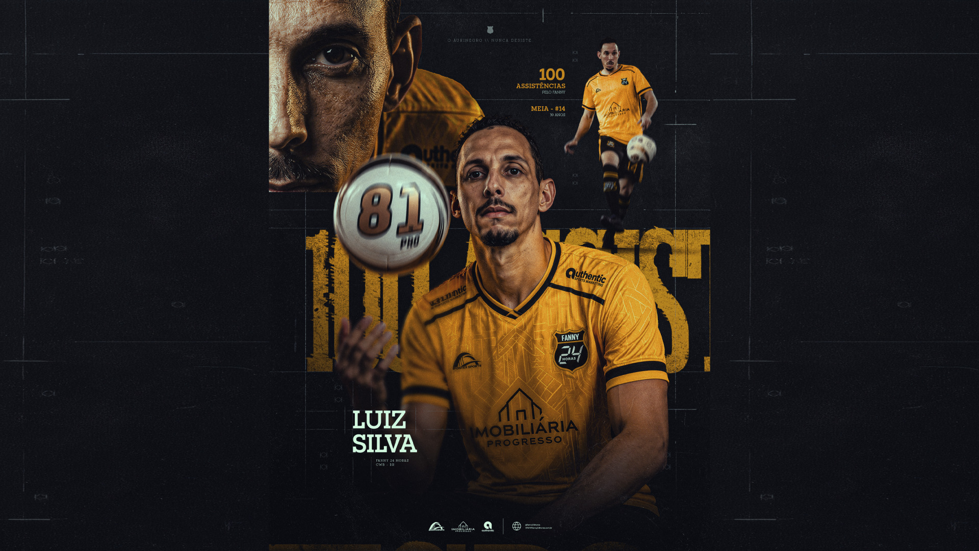 Cem passes para gol: Luiz Silva alcança marca histórica pelo Fanny