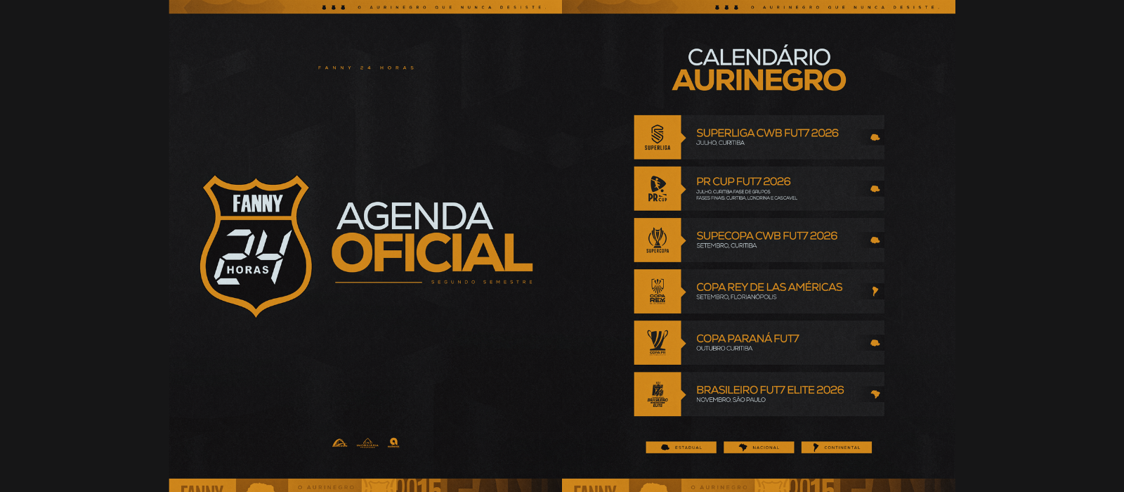 Fanny 24 Horas divulga calendário oficial para o segundo semestre de 2026